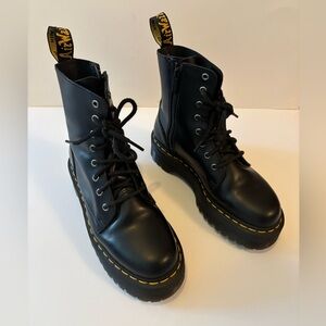 Dr. Martens Black Leather Platform Boots